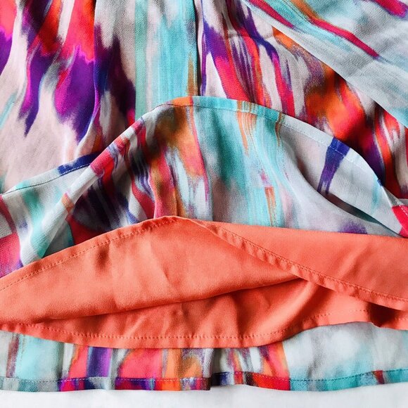 A/X ARMANI EXCHANGE Womens Size Small Sleeveless‎ WaterColor Print Top - Picture 3 of 7